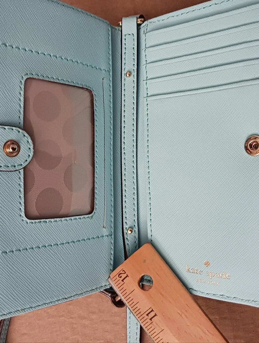 2014 Kate Spade Crossbody Wallet Wristlet IPhone Case Atoll Blue Very Good